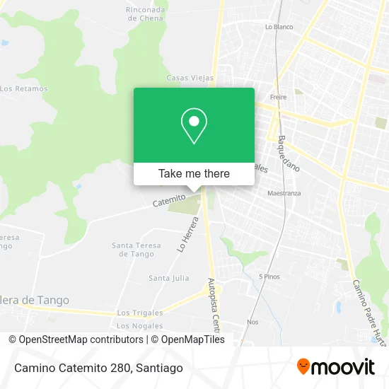 Mapa de Camino Catemito 280