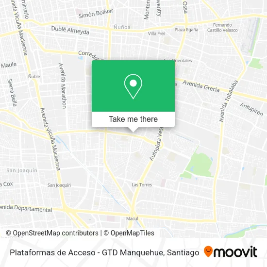 Plataformas de Acceso - GTD Manquehue map