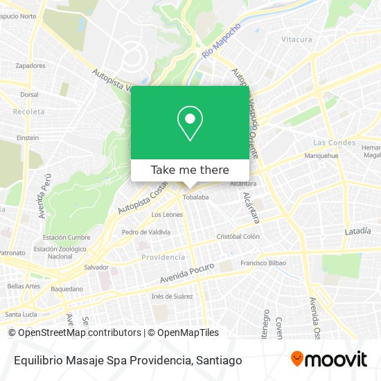 Mapa de Equilibrio Masaje Spa Providencia