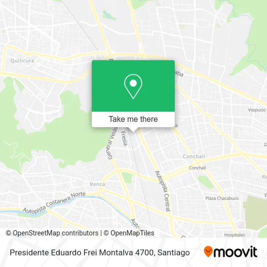 Presidente Eduardo Frei Montalva 4700 map