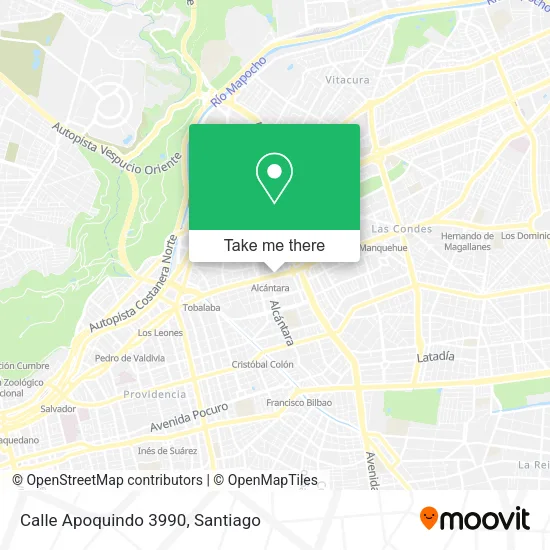 Mapa de Calle Apoquindo 3990
