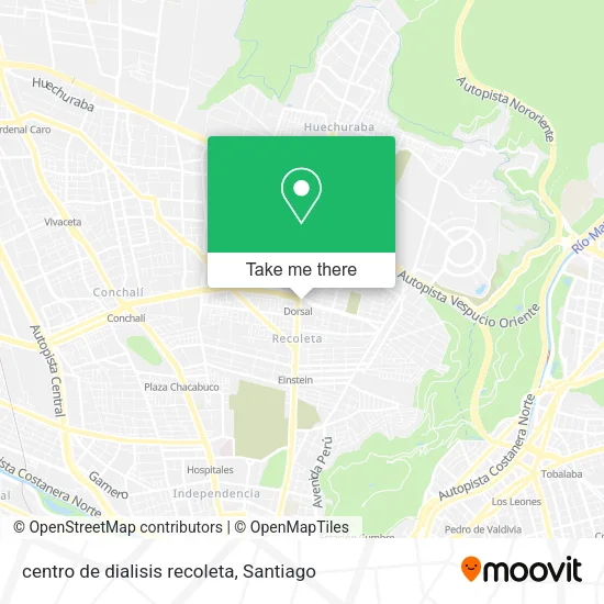centro de dialisis recoleta map