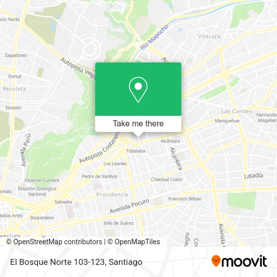 El Bosque Norte 103-123 map
