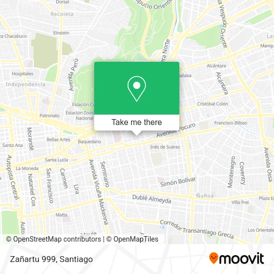 Zañartu 999 map