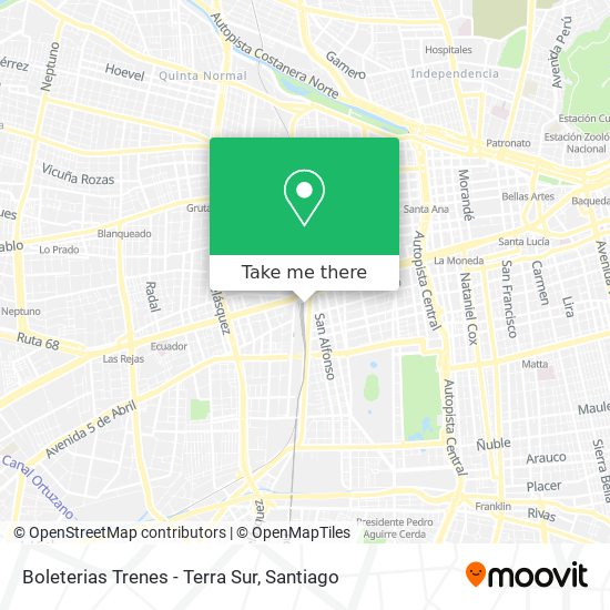 Boleterias Trenes - Terra Sur map