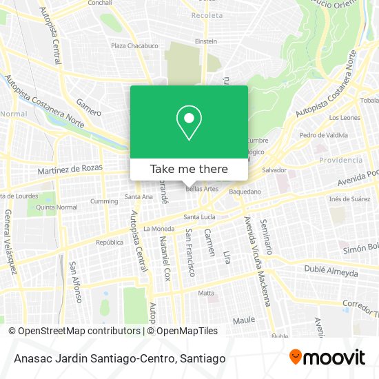 Anasac Jardin Santiago-Centro map