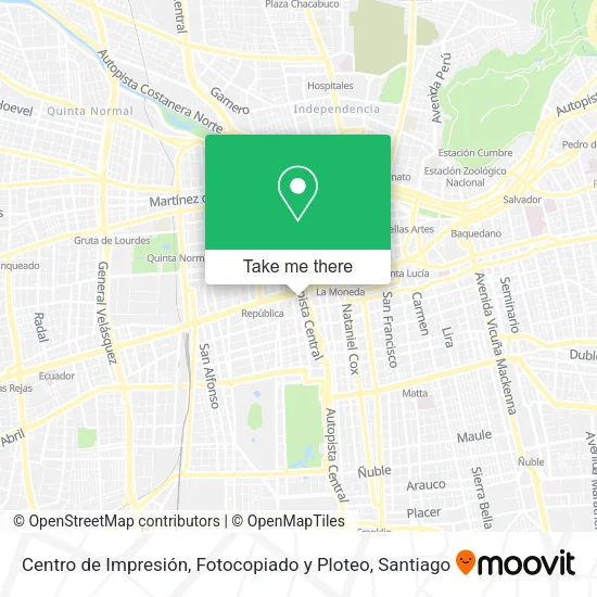 Centro de Impresión, Fotocopiado y Ploteo map