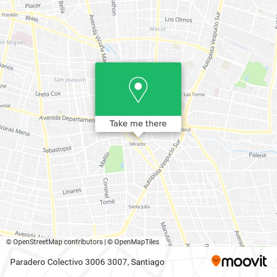 Paradero Colectivo 3006 3007 map
