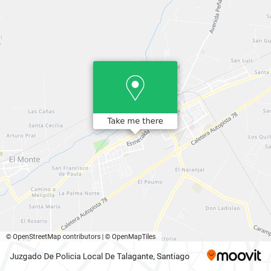 Mapa de Juzgado De Policia Local De Talagante