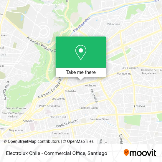 Electrolux Chile - Commercial Office map