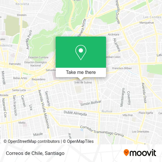 Correos de Chile map