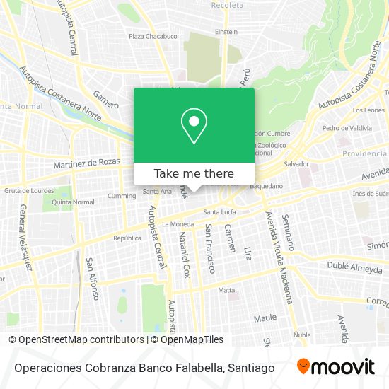 Operaciones Cobranza Banco Falabella map