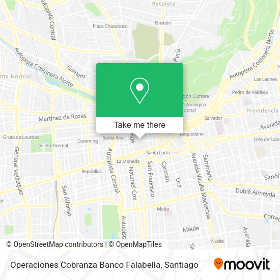 Operaciones Cobranza Banco Falabella map