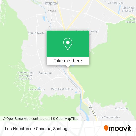 Mapa de Los Hornitos de Champa