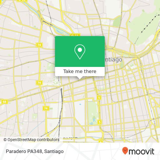 Paradero PA348 map
