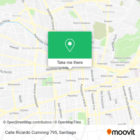 Mapa de Calle Ricardo Cuminng 795