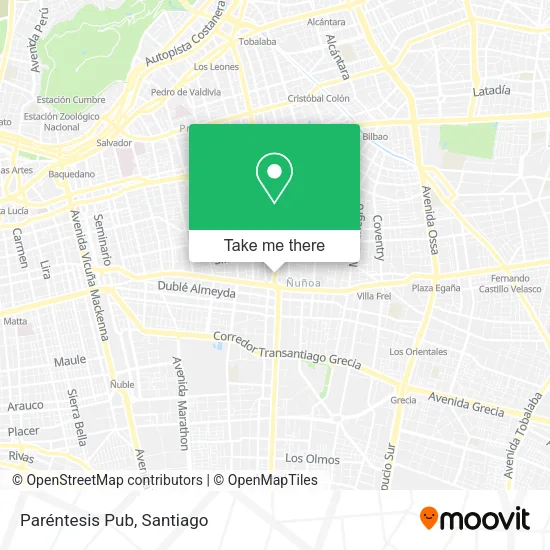 Paréntesis Pub map