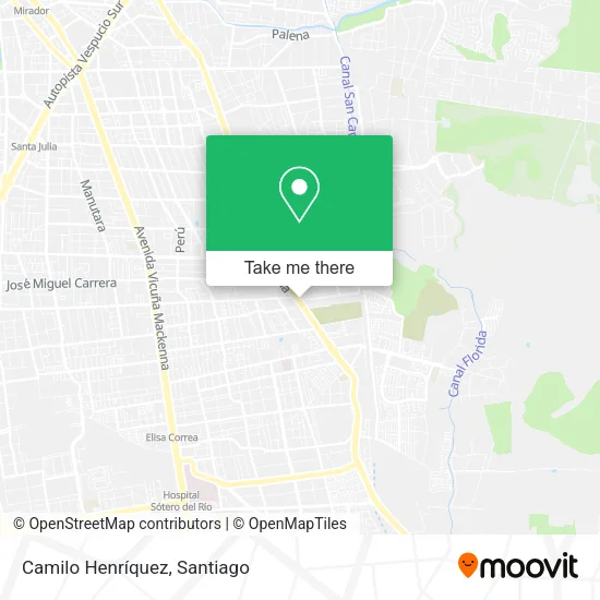 Mapa de Camilo Henríquez