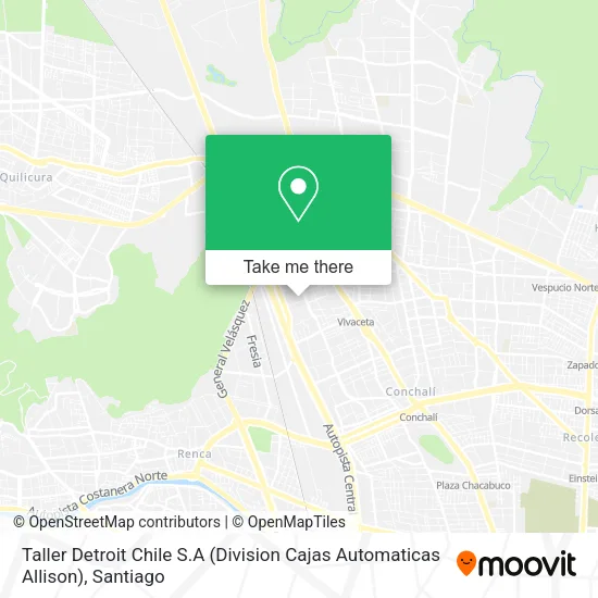 Taller Detroit Chile S.A (Division Cajas Automaticas Allison) map