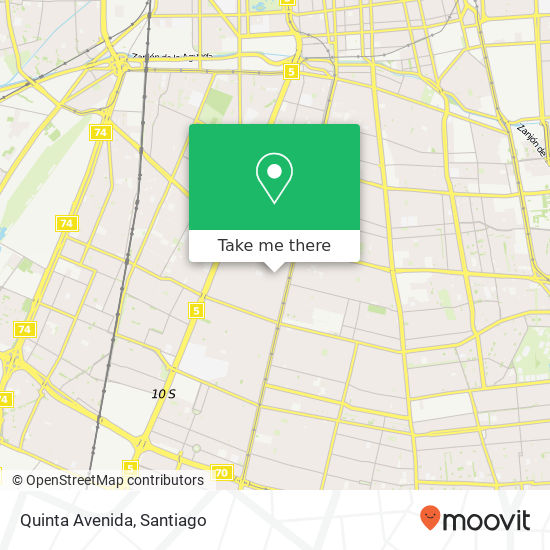 Quinta Avenida map