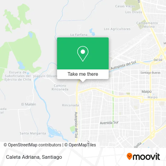 Caleta Adriana map