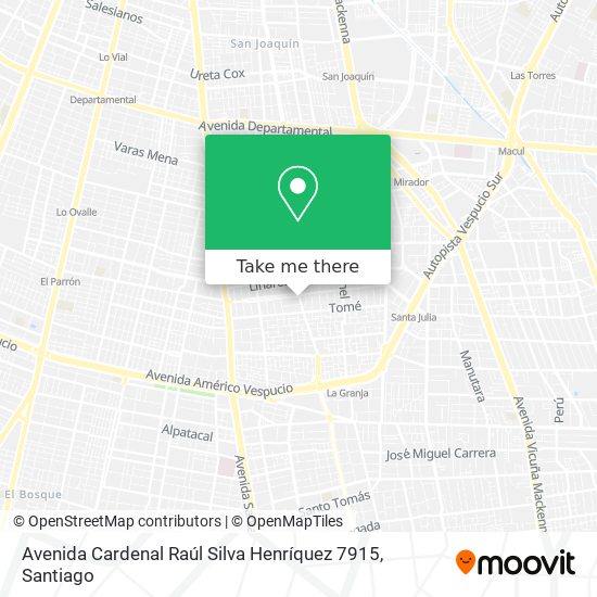 Avenida Cardenal Raúl Silva Henríquez 7915 map