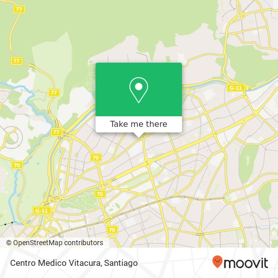 Mapa de Centro Medico Vitacura