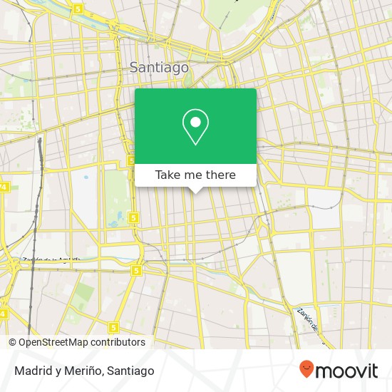 Madrid y Meriño map