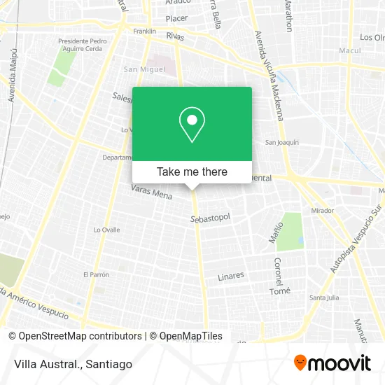 Villa Austral. map