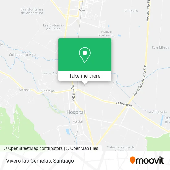 Vivero las Gemelas map