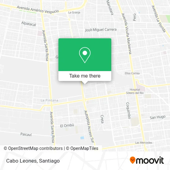 Cabo Leones map