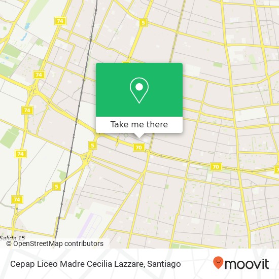 Cepap Liceo Madre Cecilia Lazzare map