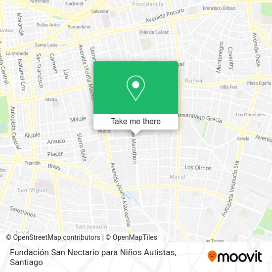 Fundación San Nectario para Niños Autistas map