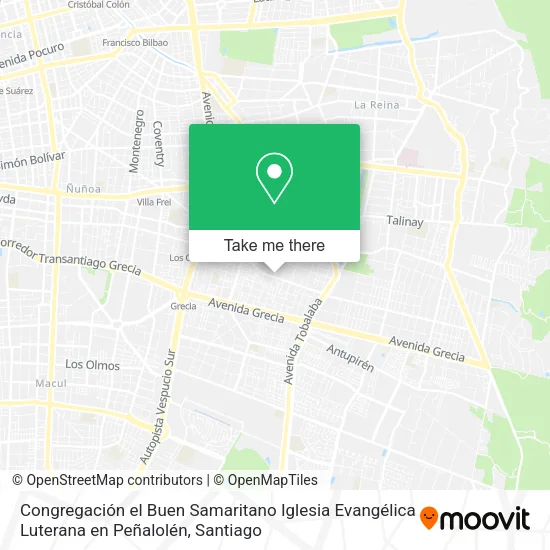 Congregación el Buen Samaritano Iglesia Evangélica Luterana en Peñalolén map