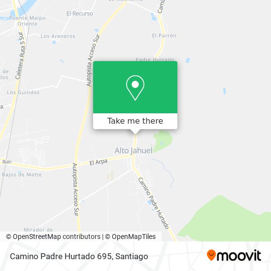 Camino Padre Hurtado 695 map