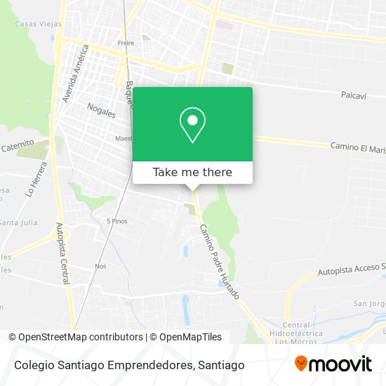 Mapa de Colegio Santiago Emprendedores