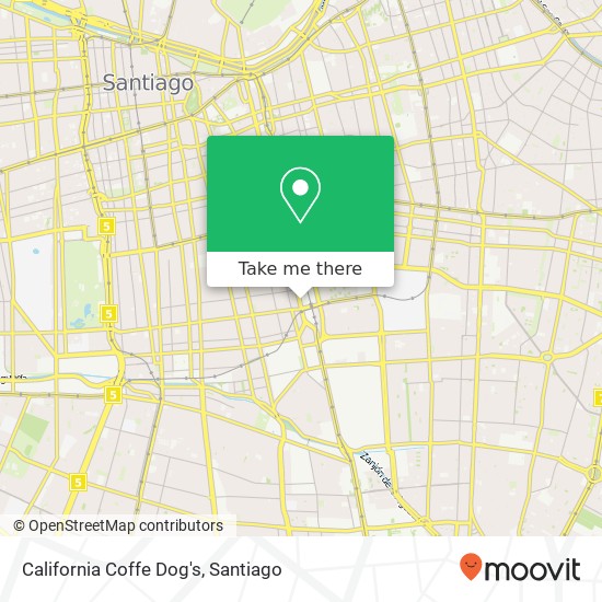 California Coffe Dog's map