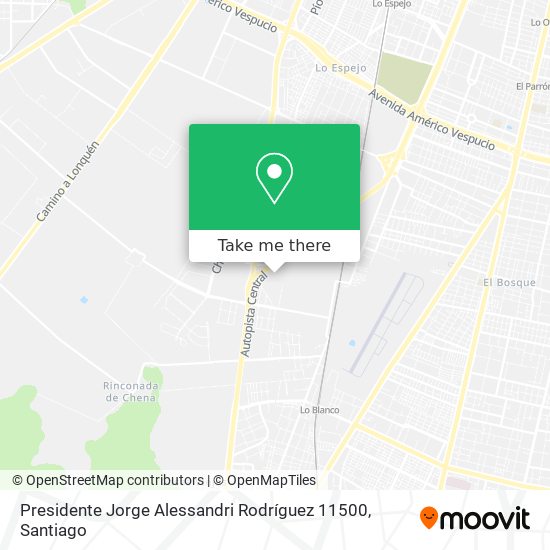 Presidente Jorge Alessandri Rodríguez 11500 map