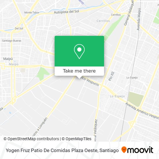 Mapa de Yogen Fruz Patio De Comidas Plaza Oeste