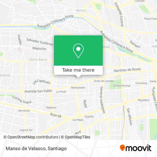 Manso de Velasco map