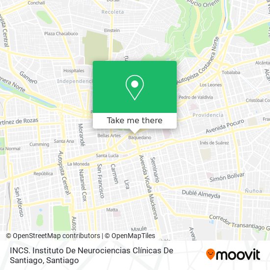 INCS. Instituto De Neurociencias Clínicas De Santiago map