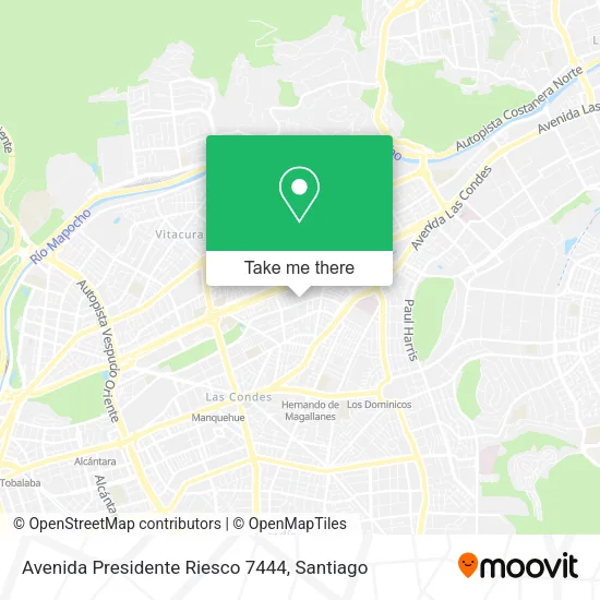 Avenida Presidente Riesco 7444 map