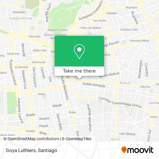 Goya Luthiers map