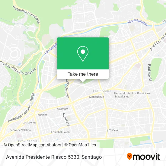 Avenida Presidente Riesco 5330 map
