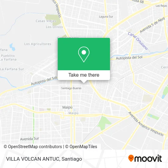 VILLA VOLCAN ANTUC map