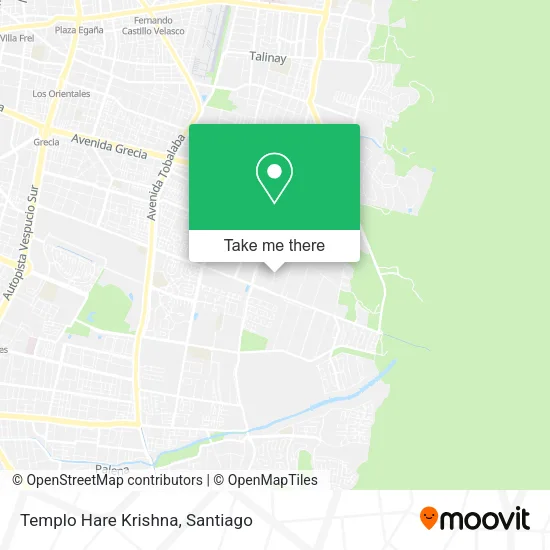 Templo Hare Krishna map