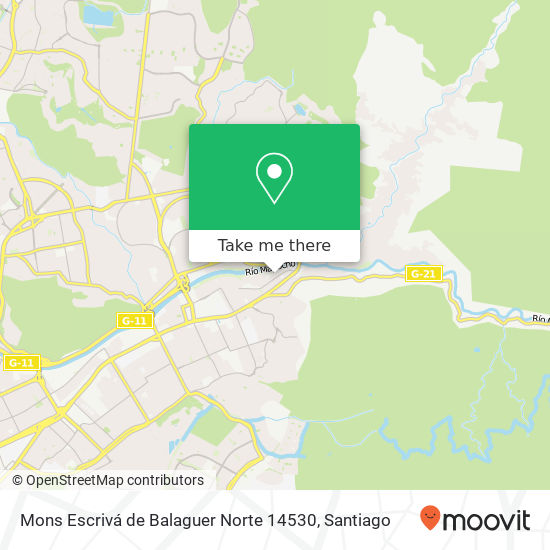 Mapa de Mons Escrivá de Balaguer Norte 14530