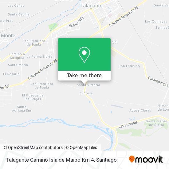 Talagante Camino Isla de Maipo Km 4 map