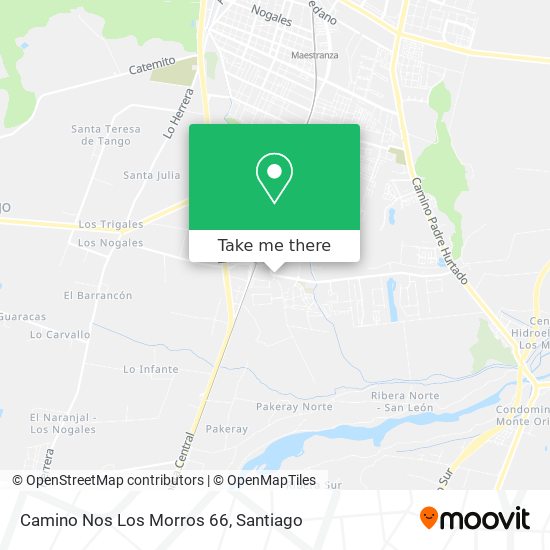 Camino Nos Los Morros 66 map