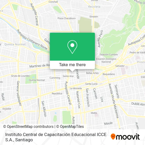 Instituto Central de Capacitación Educacional ICCE S.A. map